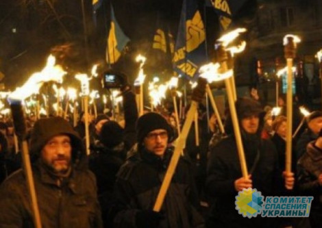 Украинские националисты устроили факельный шабаш в день памяти жертв Холокоста