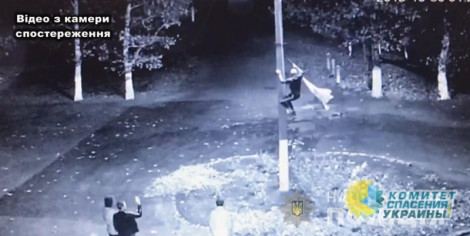 В Одесской области мужчина сорвал флаг Украины и вытер о него ноги