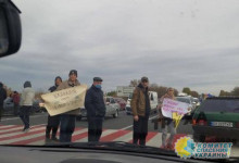 Под Харьковом протестовали жители нескольких сёл