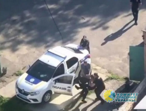 В Киевской области полицейские устроили драку у служебного авто