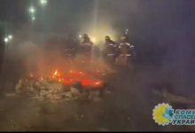 Через горящие шины на автобусах с разбитыми стёклами провезли «китайских украинцев» в госпиталь в Новых Санжарах