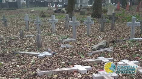На Прикарпатье разгромили польское кладбище