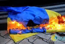 В Львовской области мужчина сжег два флага Украины