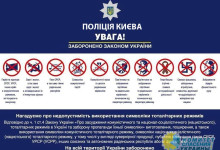 Киевская полиция накануне 9 Мая перечислила все запрещенные на Украине символы