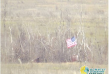 На украинских позициях в Донбассе реют американские флаги