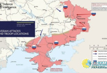 Британская разведка обновила карту боевых действий на Украине