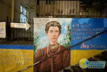 В Сербии разрисовали буквами Z мурал с Лесей Украинкой