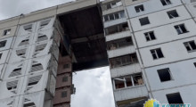 В Белгороде в результате прилёта обрушился подъезд в многоэтажке