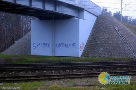 Варшава встречает украинцев надписью «Смерть Украине»