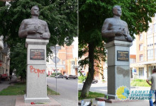 В Полтаве осквернили памятник генералу Ватутину