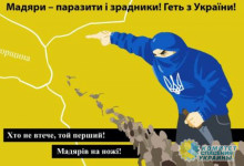 «Мадьяров на ножи!», «Прочь с Украины!»
