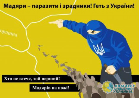 «Мадьяров на ножи!», «Прочь с Украины!»