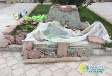 Накануне открытия: в Хмельницкой области разгромили памятник "героям АТО"