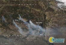 Пожар в Чернобыльской зоне прогрессирует: NASA опубликовало фото из космоса