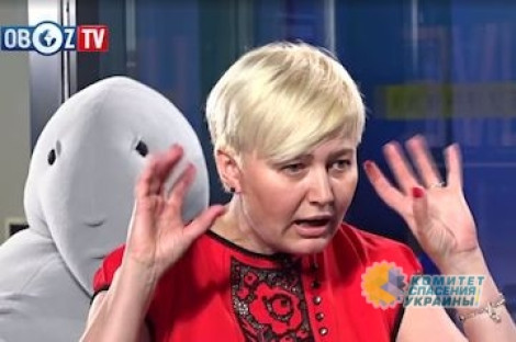 Украинская националистка закатила истерику из-за российского телевизора