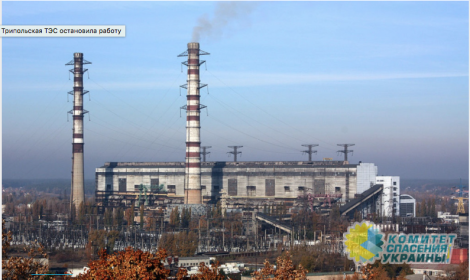 На Украине из-за нехватки угля остановилась Трипольская ТЭС